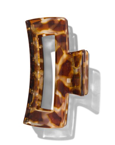 vierkante haarclip 8cm tortoise