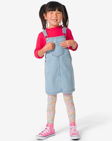 kinder salopette-jurk denim lichtblauw