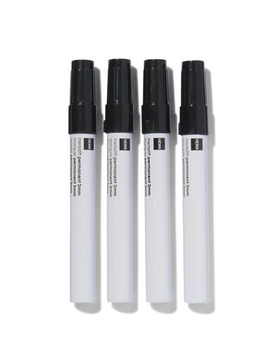 merkstiften permanent zwart - 4 stuks
