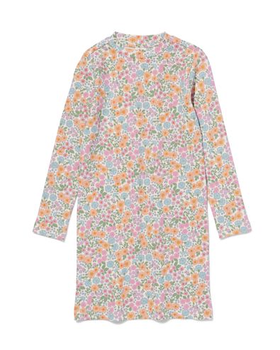 kinderjurk met ribbels multicolor