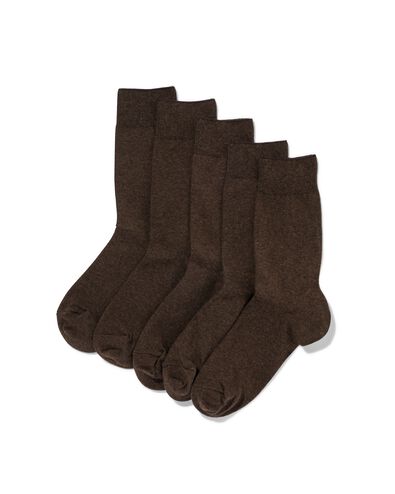 herensokken - 5 paar bruin