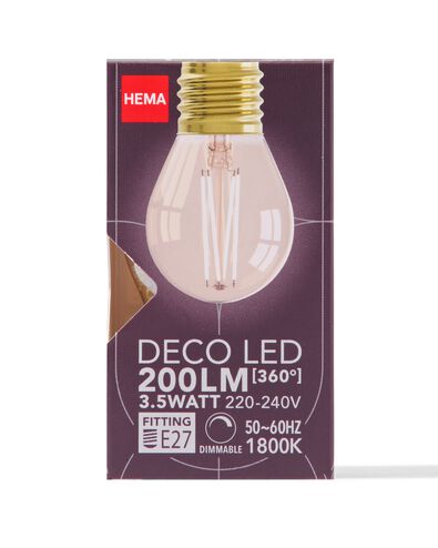 led kogel goud E27 3.5W 200lm
