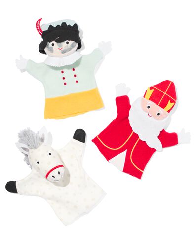 handpoppen Sint - 3 stuks