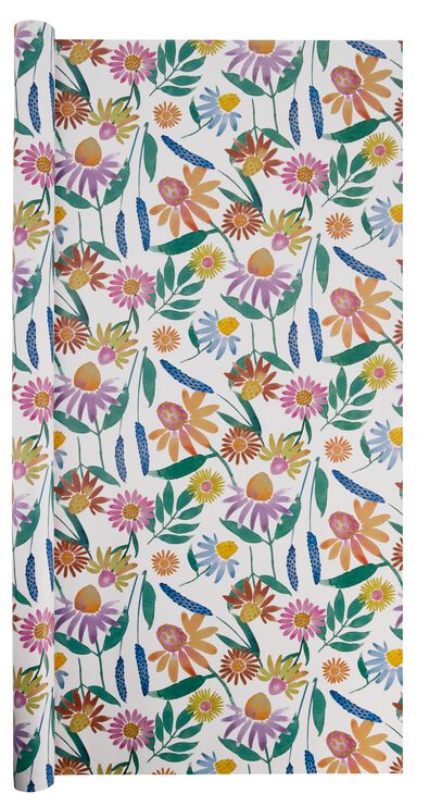 cadeaupapier bloemen 200x70
