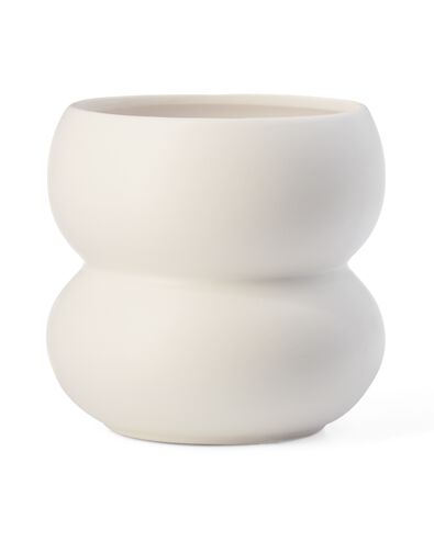 bloempot aardewerk &Oslash;10x11.5 wit