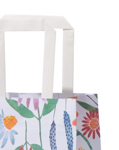 cadeautasjes papier 20.5x18.5x8 bloemen - 6 stuks