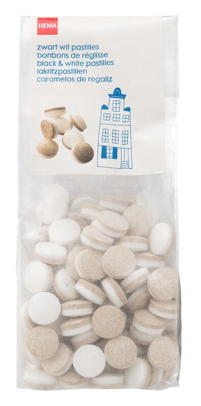 oudhollandse zwart wit pastilles 150 gram