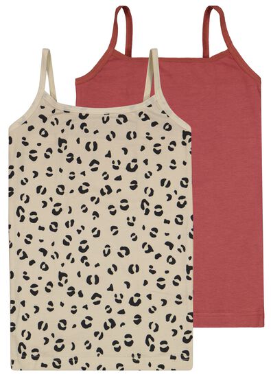 kinder hemden katoen/stretch - 2 stuks beige