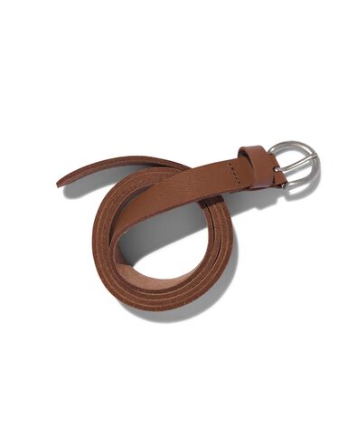 damesriem leer nerf 2.5cm bruin