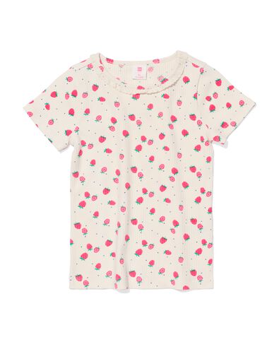 kinder t-shirt met ribbels gebroken wit