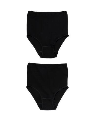 damesslips katoen - 2 stuks zwart