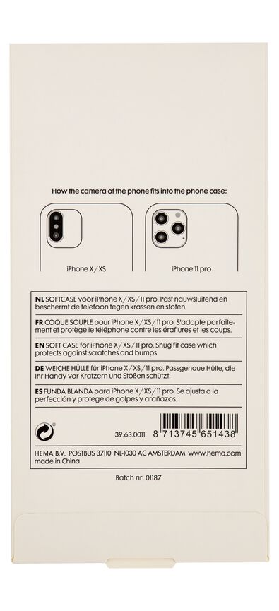 softcase iPhone X/XS/11pro transparant