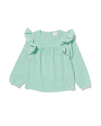 kinderblouse met ruffle groen