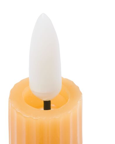 LED ribbel kaars met wax &Oslash;2.3x28.3 okergeel