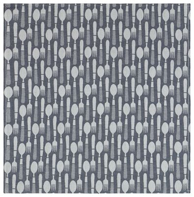 theedoek bestek 65x65 katoen donkerblauw