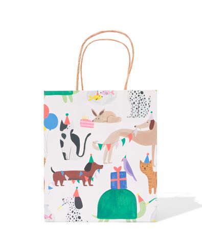 cadeautassen M papier 21x18x8 - 3 stuks