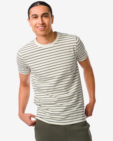 heren t-shirt strepen groen