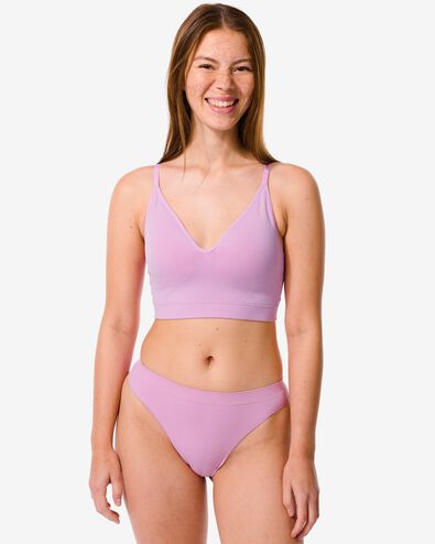 naadloze damesbrazilian rib roze