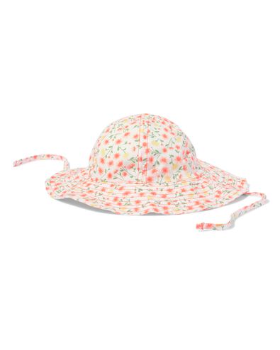 baby zonnehoed katoen met bloemen multi