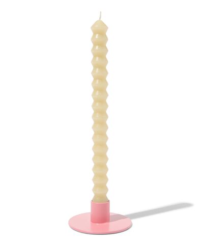 kandelaar &Oslash;8.5x3 roze metaal