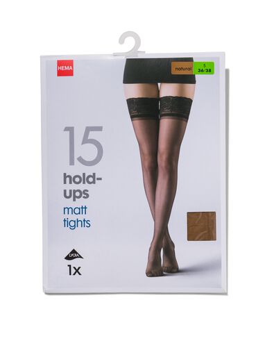hold ups met kant - matt 15 denier naturel
