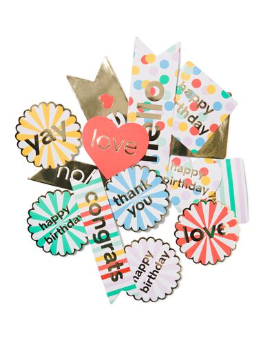stickers confetti - 15 stuks