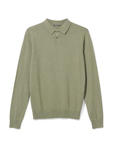 heren polo gebreid groen