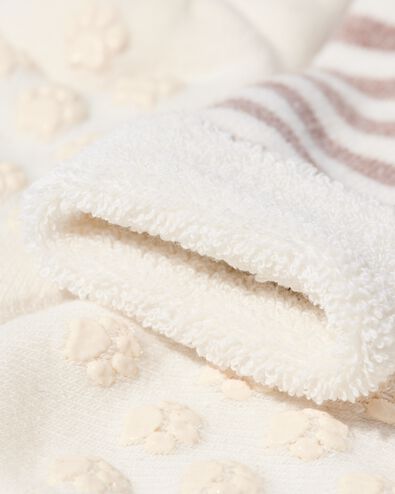 baby sokken met badstof - 2 paar beige