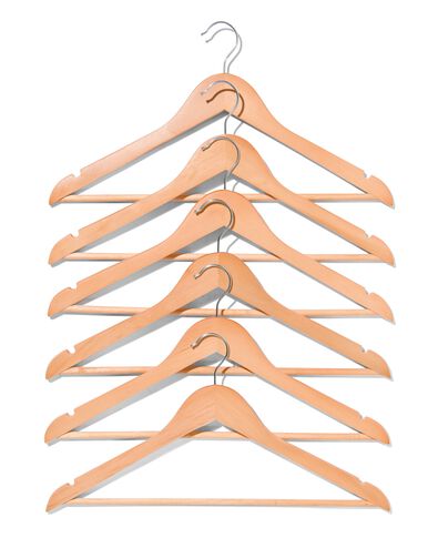 kledinghangers hout - 6 stuks