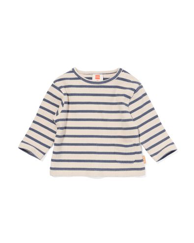 babyshirt rib strepen ecru