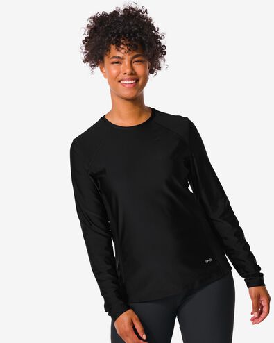 dames sportshirt zwart
