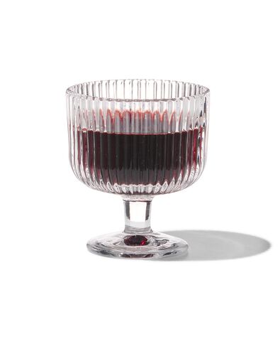 aperitief glas Bergen streep reli&euml;f 70ml