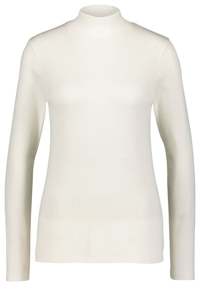 dames top rib wit