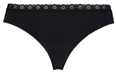 damesstring naadloos kant zwart