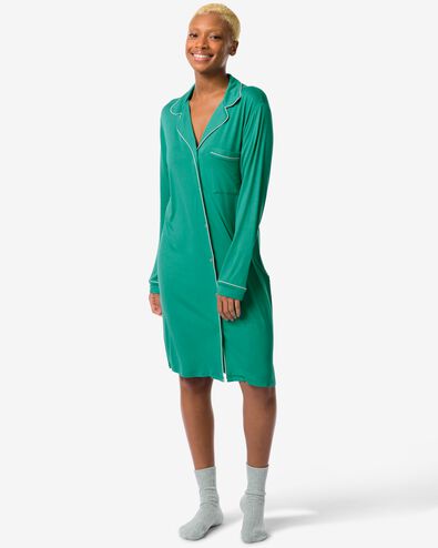 damesnachthemd viscose zeegroen