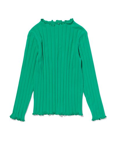 kinder t-shirt met ribbels groen