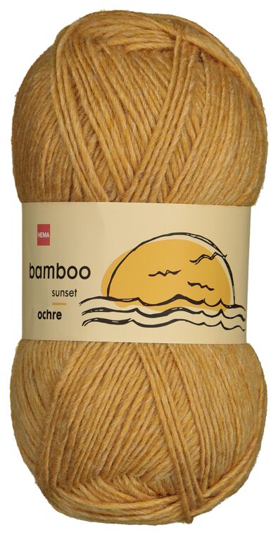garen wol bamboe 100gram okergeel