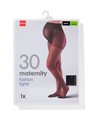 fashion zwangerschapspanty met stippen 40D zwart