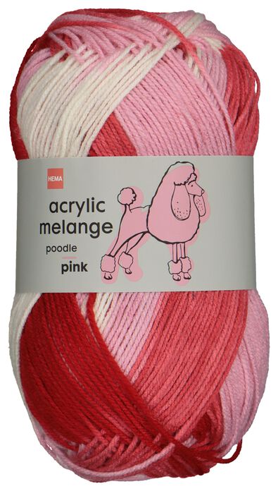 garen acryl 100gram melange roze