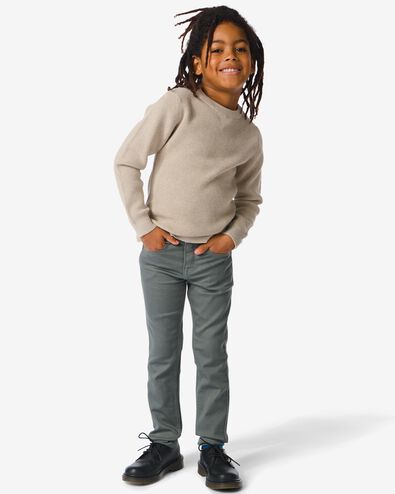 kinderbroek jogdenim skinny fit groen