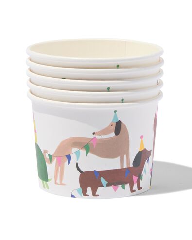 kartonnen bakjes 450ml feestbeesten - 5 stuks