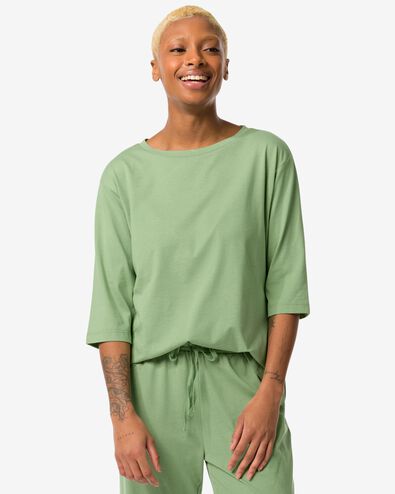 damesnachtshirt met katoen&nbsp; middengroen