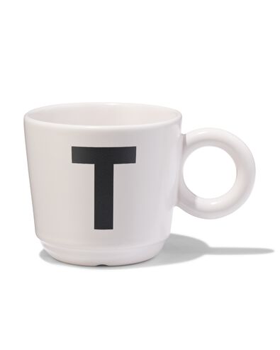 aardewerk mok 280ml letter T