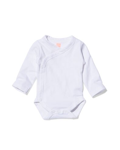 overslag romper organic katoen stretch - 2 stuks wit