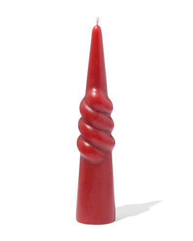 conische kaars met een twist &Oslash;4.5x21 donkerrood