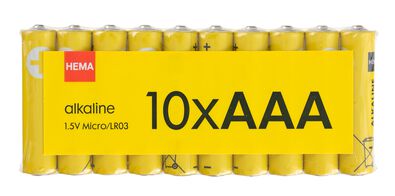 AAA alkaline batterijen - 10 stuks