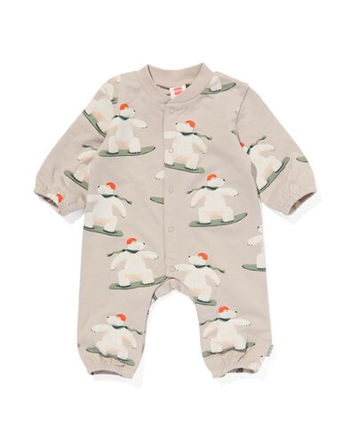 newborn sweat jumpsuit  lichtgrijs