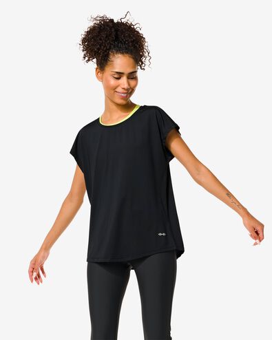 dames sportshirt zwart