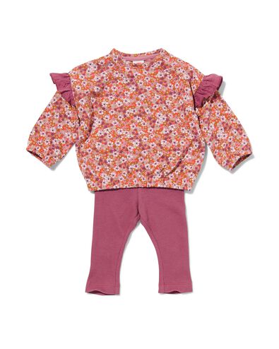 kledingset baby legging en sweater roze