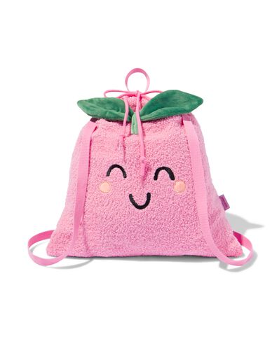 gymtas roze fruit met trekkoord